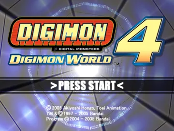 Digimon World 4 screen shot title